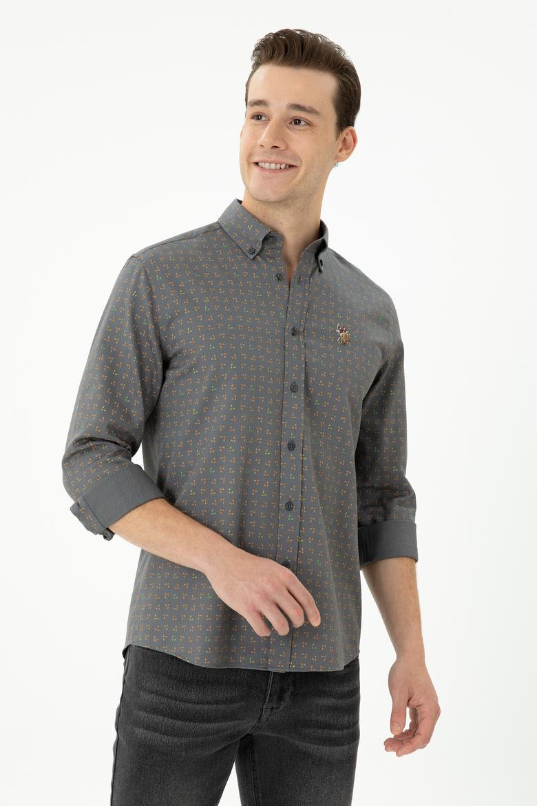 Erkek Antrasit Uzun Kollu Gömlek - 50272445046