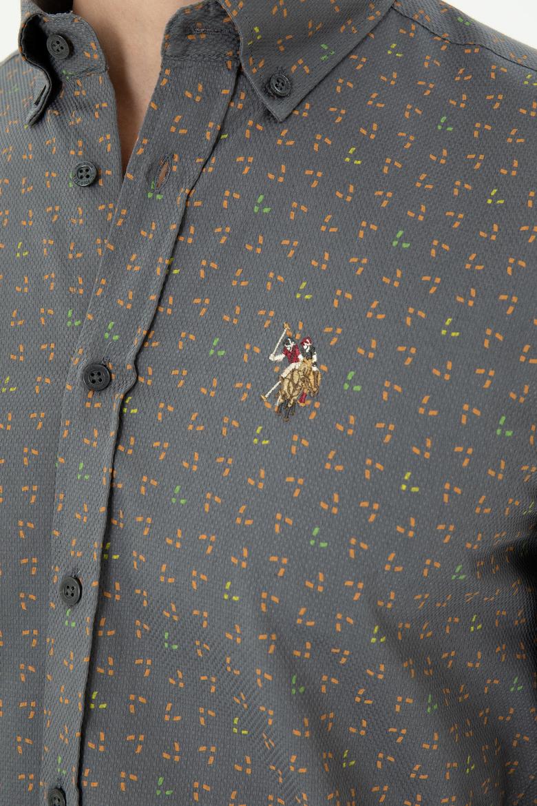 Erkek Antrasit Uzun Kollu Gömlek - 50272445046