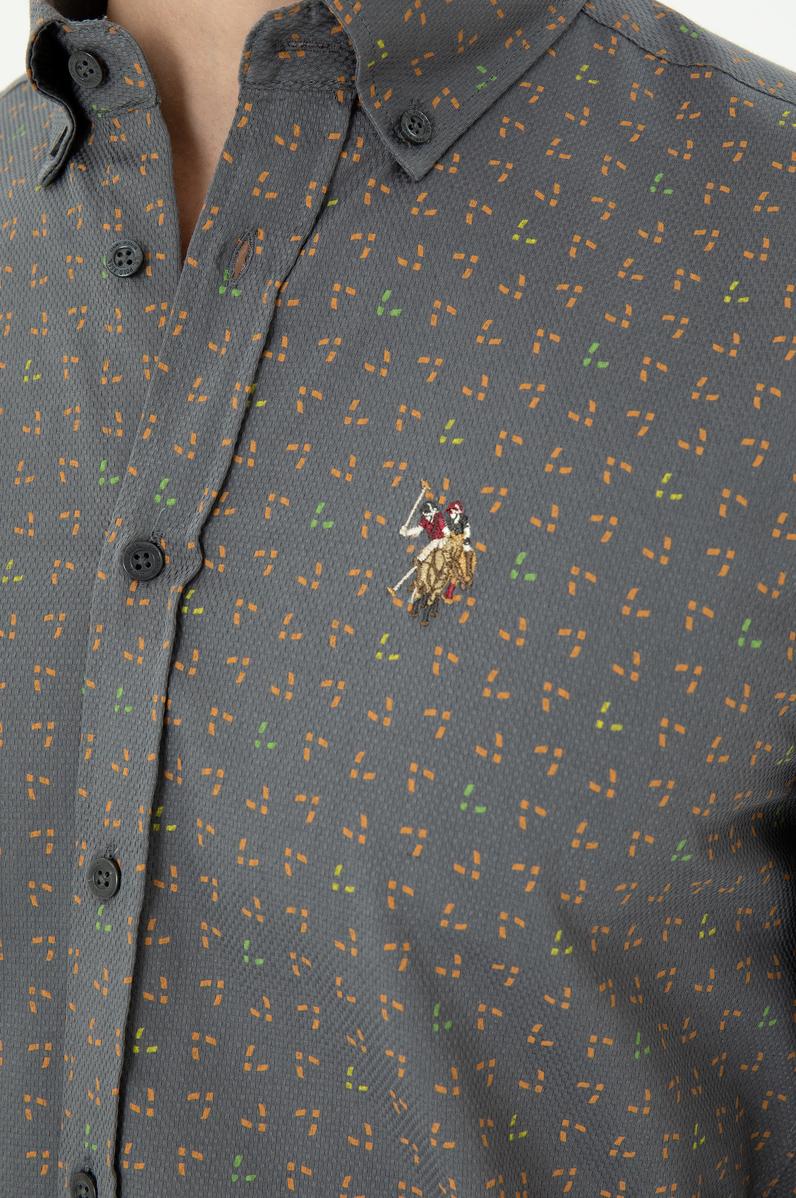 Erkek Antrasit Uzun Kollu Gömlek