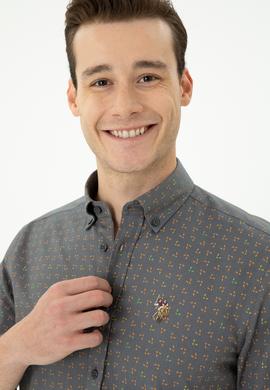 Erkek Antrasit Uzun Kollu Gömlek - 50272445046