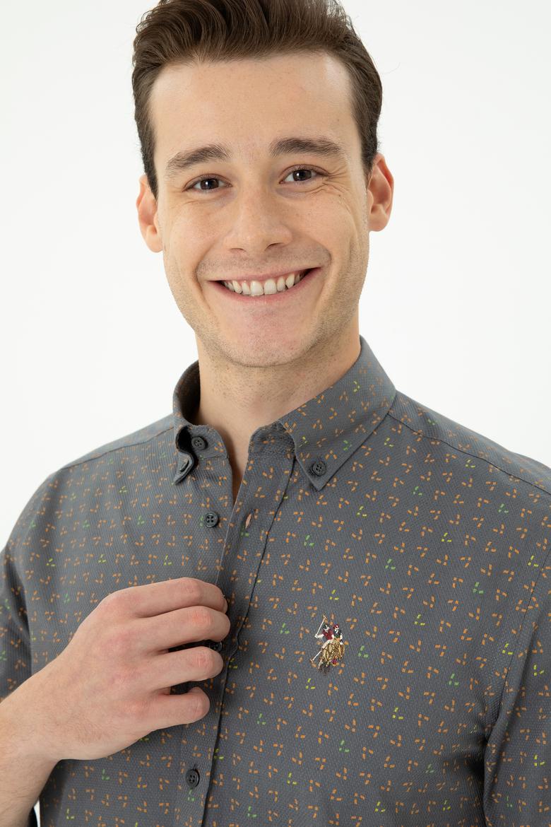 Erkek Antrasit Uzun Kollu Gömlek - 50272445046