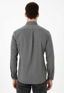 Erkek Antrasit Uzun Kollu Gömlek - 50272445046