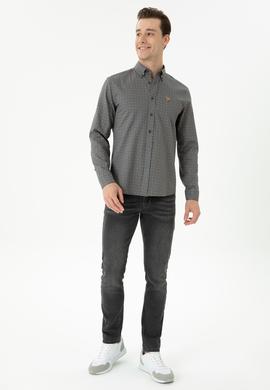Erkek Antrasit Uzun Kollu Gömlek - 50272445046