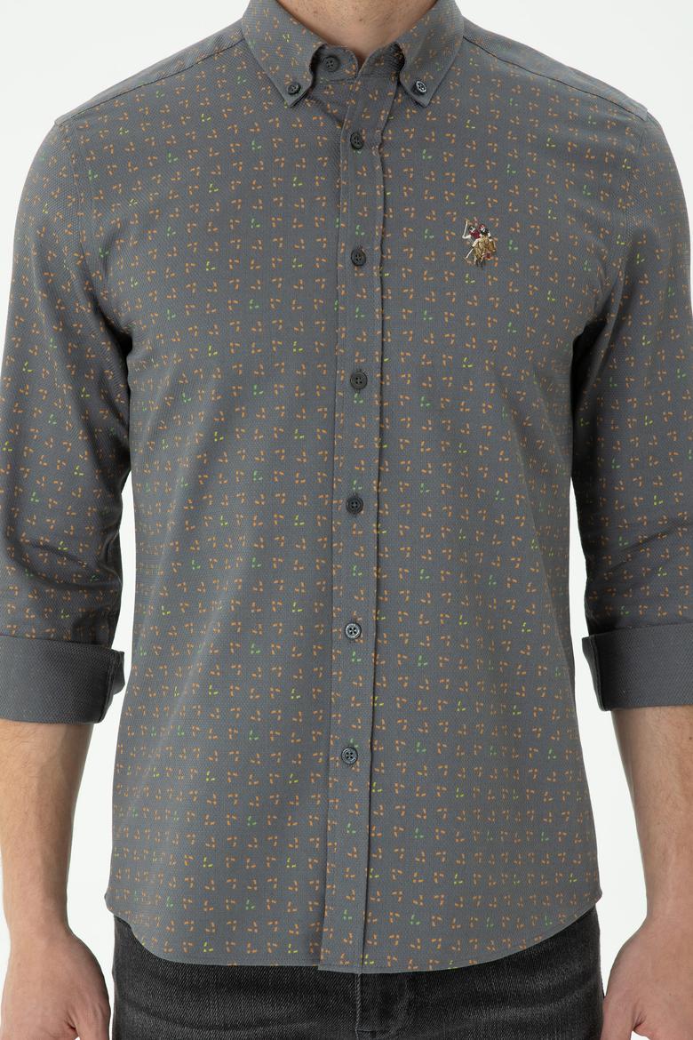 Erkek Antrasit Uzun Kollu Gömlek - 50272445046