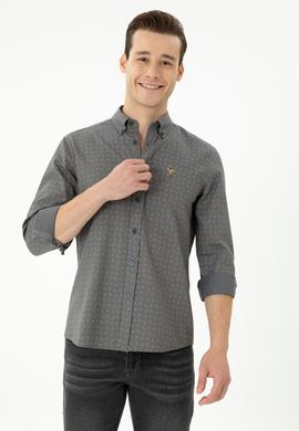 Erkek Antrasit Uzun Kollu Gömlek - 50272445046