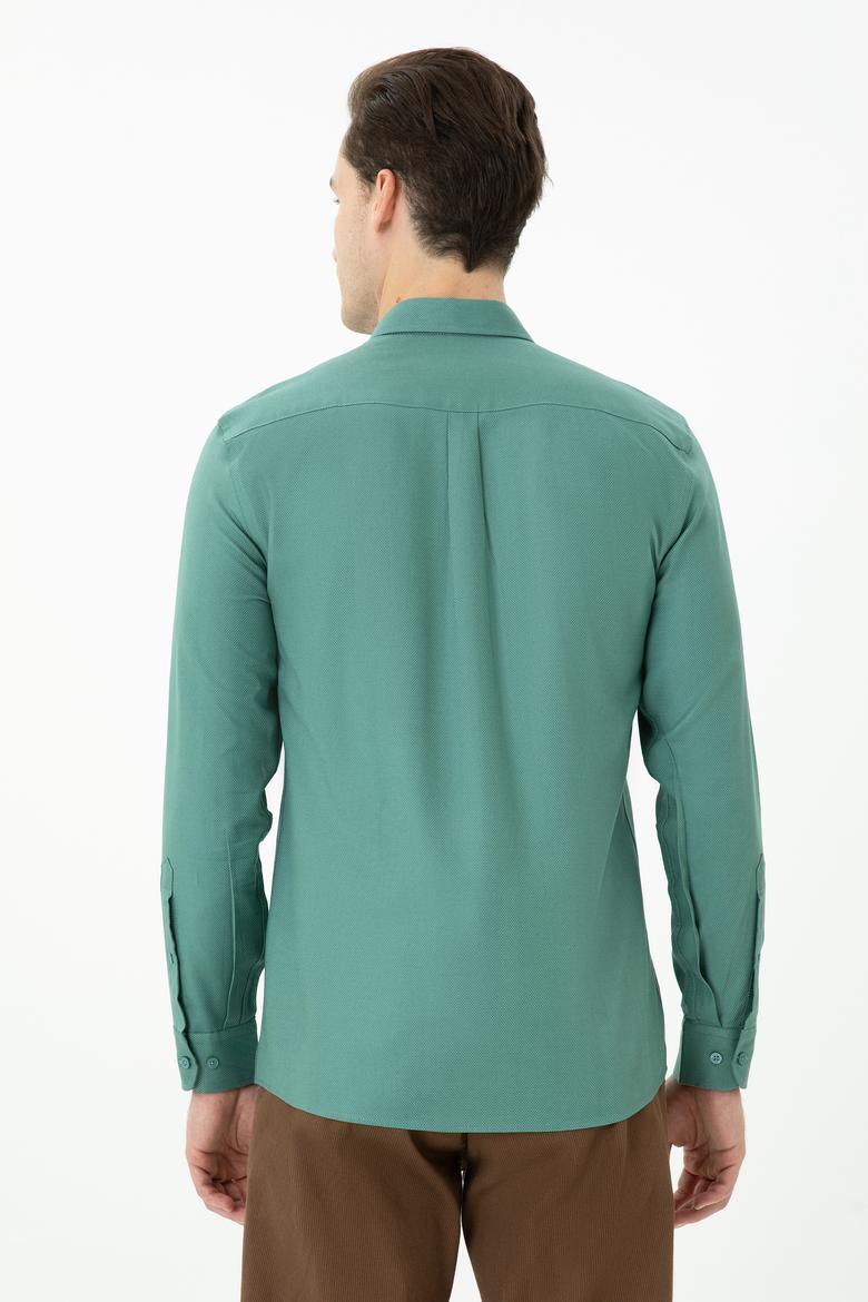 Erkek Mint Uzun Kollu Gömlek - 50272444028