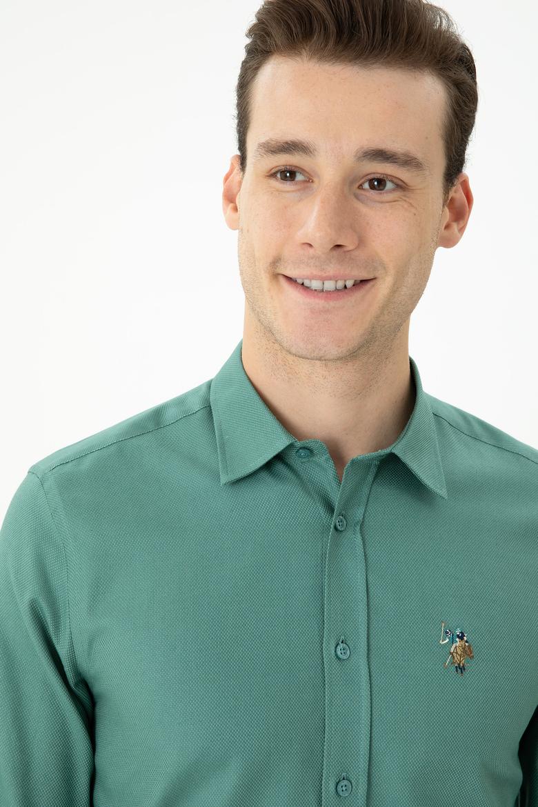 Erkek Mint Uzun Kollu Gömlek - 50272444028