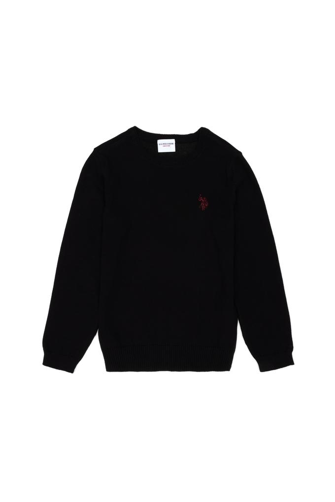 Erkek Çocuk Siyah Basic Kazak