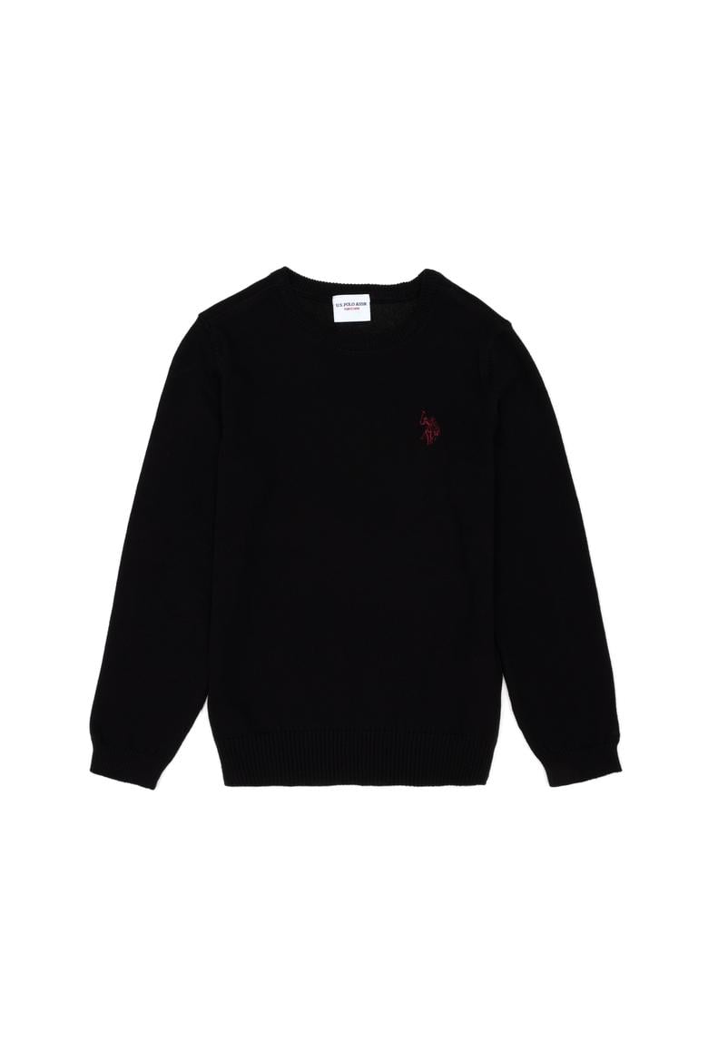 Erkek Çocuk Siyah Basic Kazak