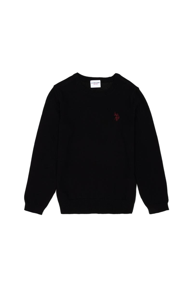 Erkek Çocuk Siyah Basic Kazak