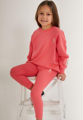 Kız Çocuk Neon Pembe Pijama Takımı - 50285861009