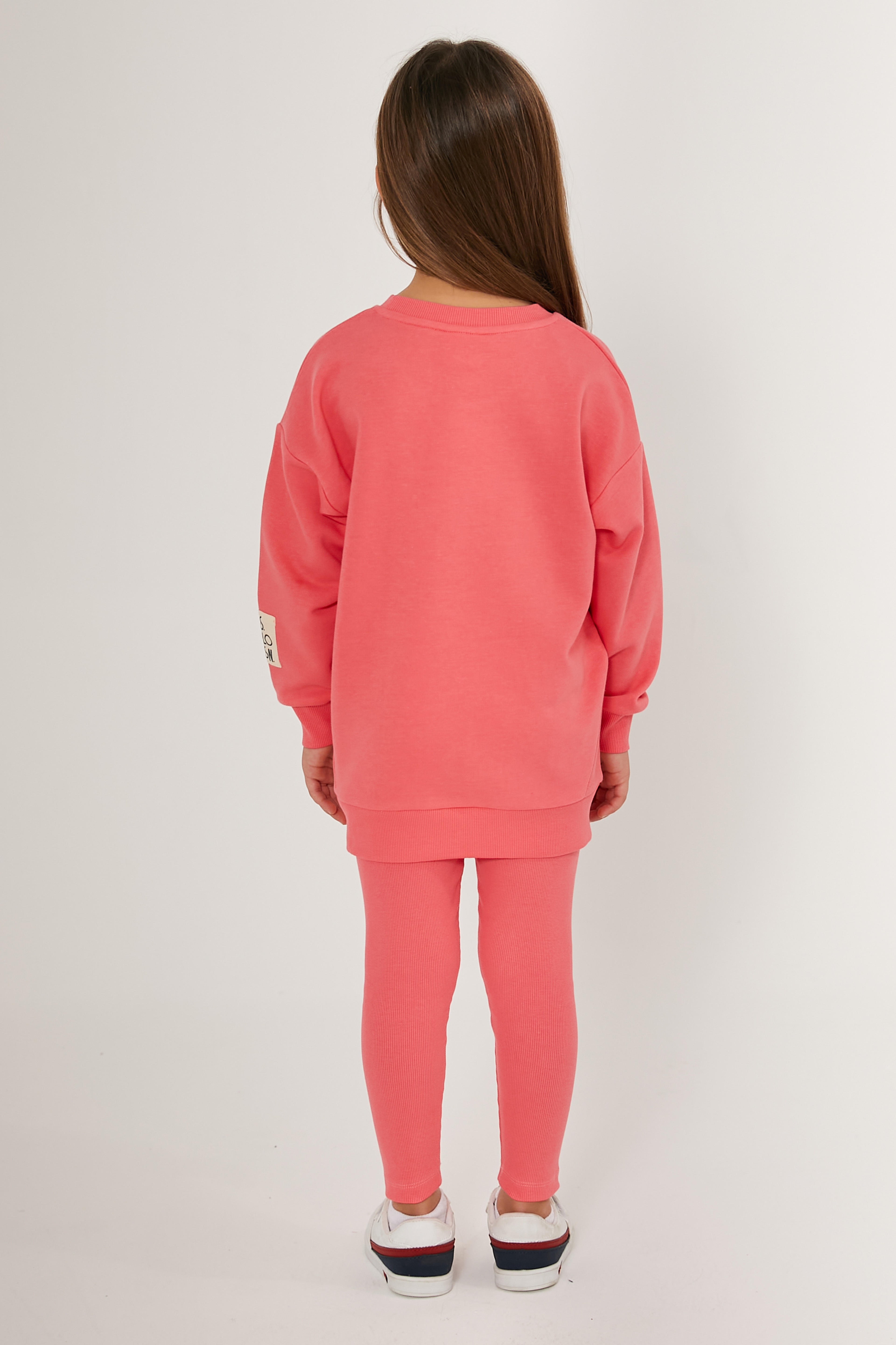 Kız Çocuk Neon Pembe Pijama Takımı - Image 4