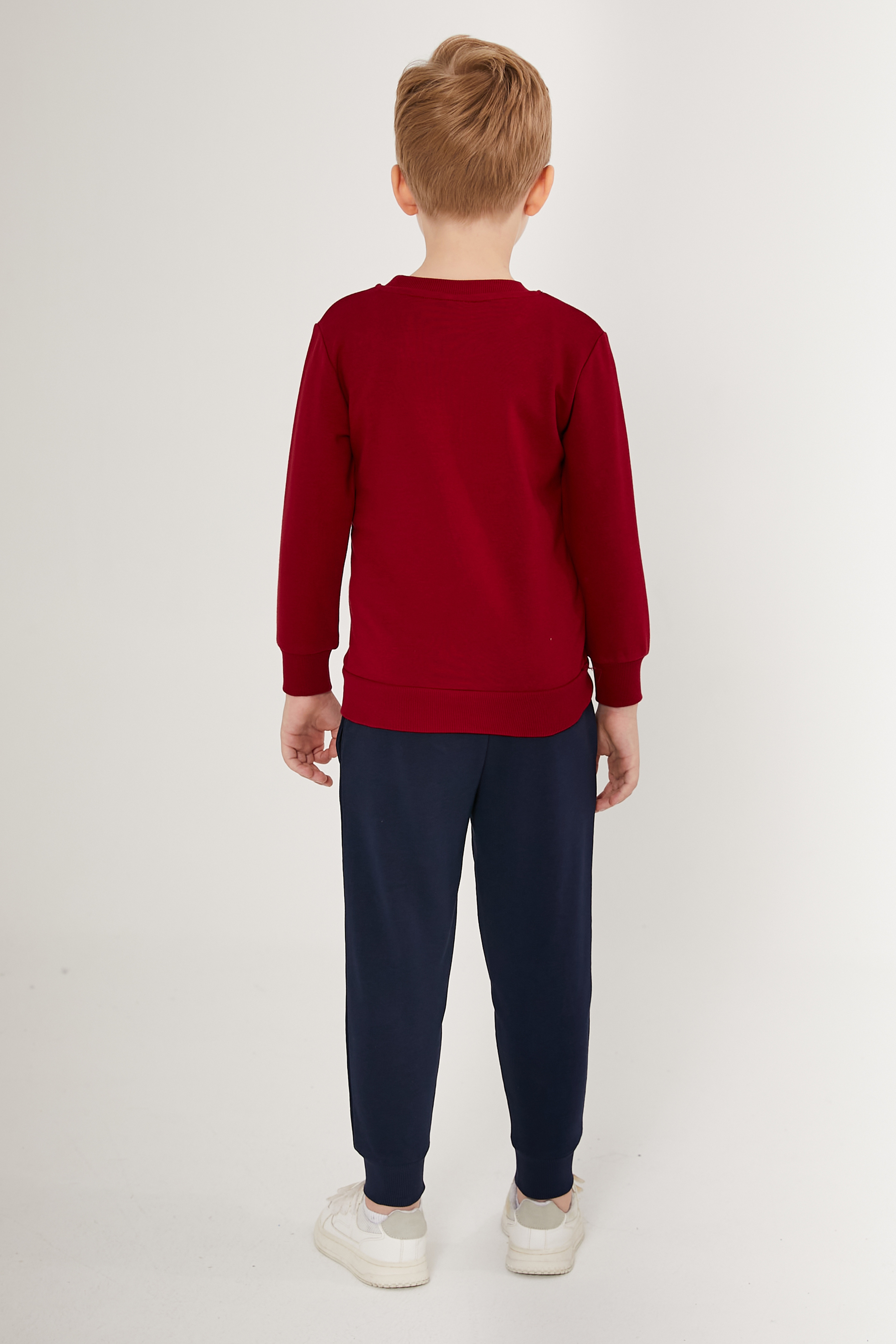 Erkek Çocuk Bordo Pijama Takımı - Image 4