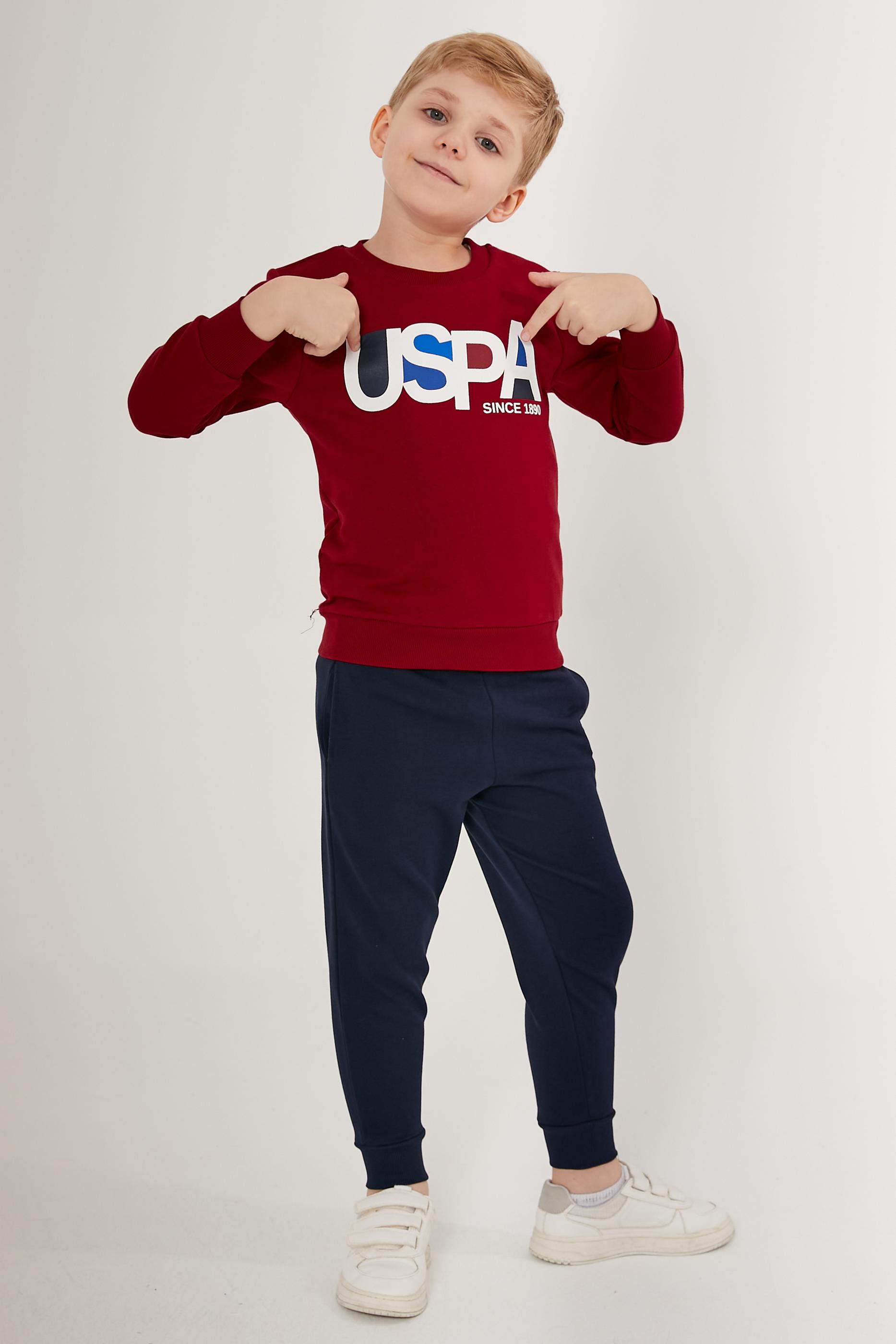 Erkek Çocuk Bordo Pijama Takımı