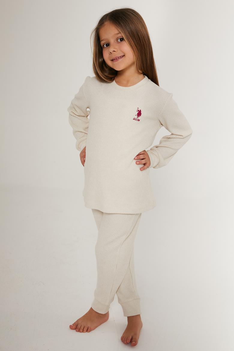 Kız Çocuk Krem Pijama Takımı - 50285868001