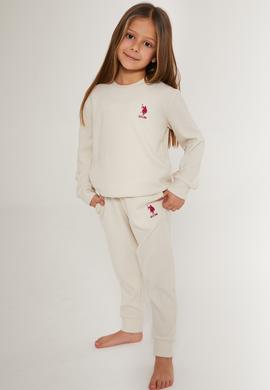 Kız Çocuk Krem Pijama Takımı - 50285868001