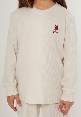 Kız Çocuk Krem Pijama Takımı - 50285868001