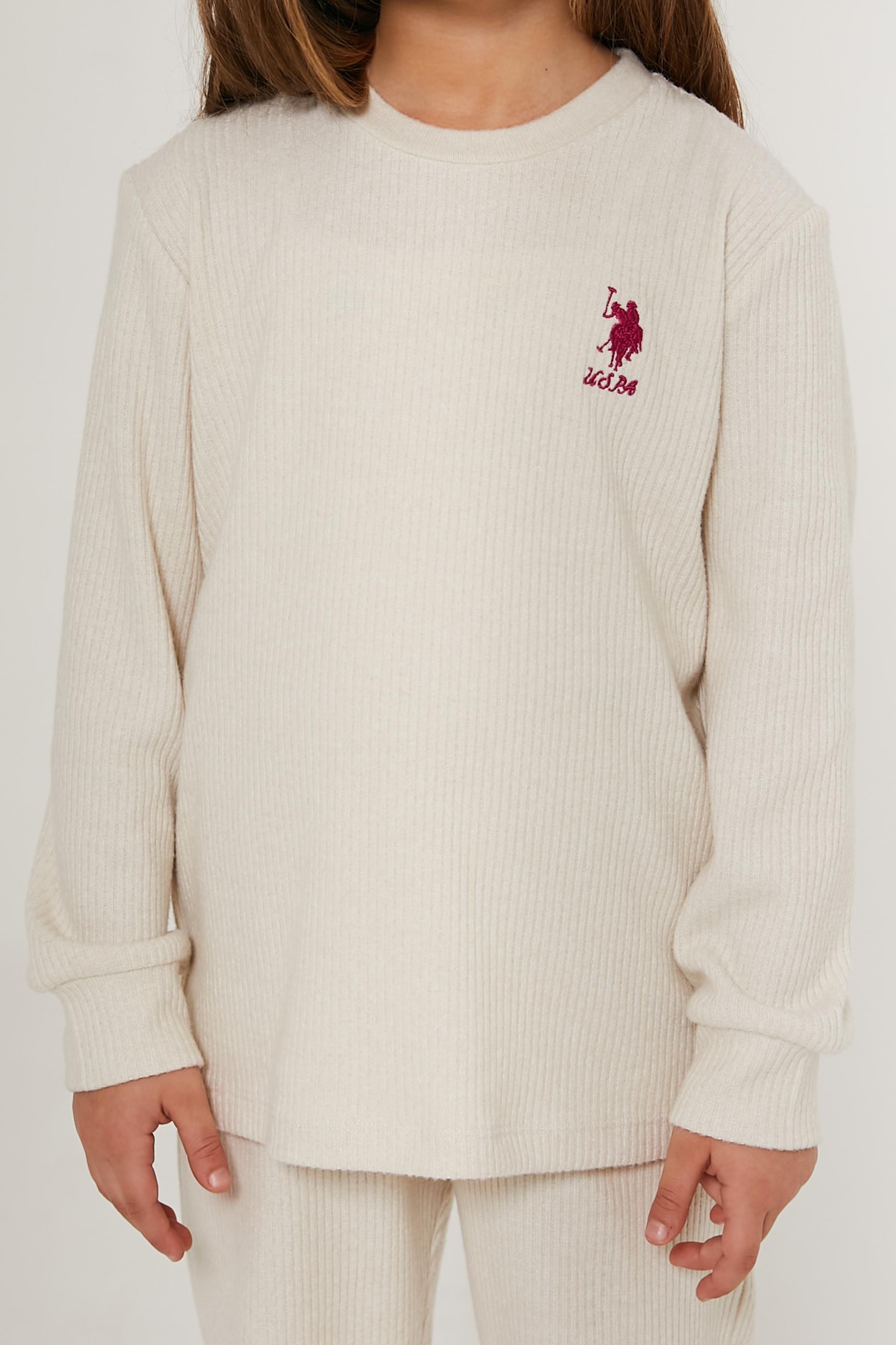 Kız Çocuk Krem Pijama Takımı