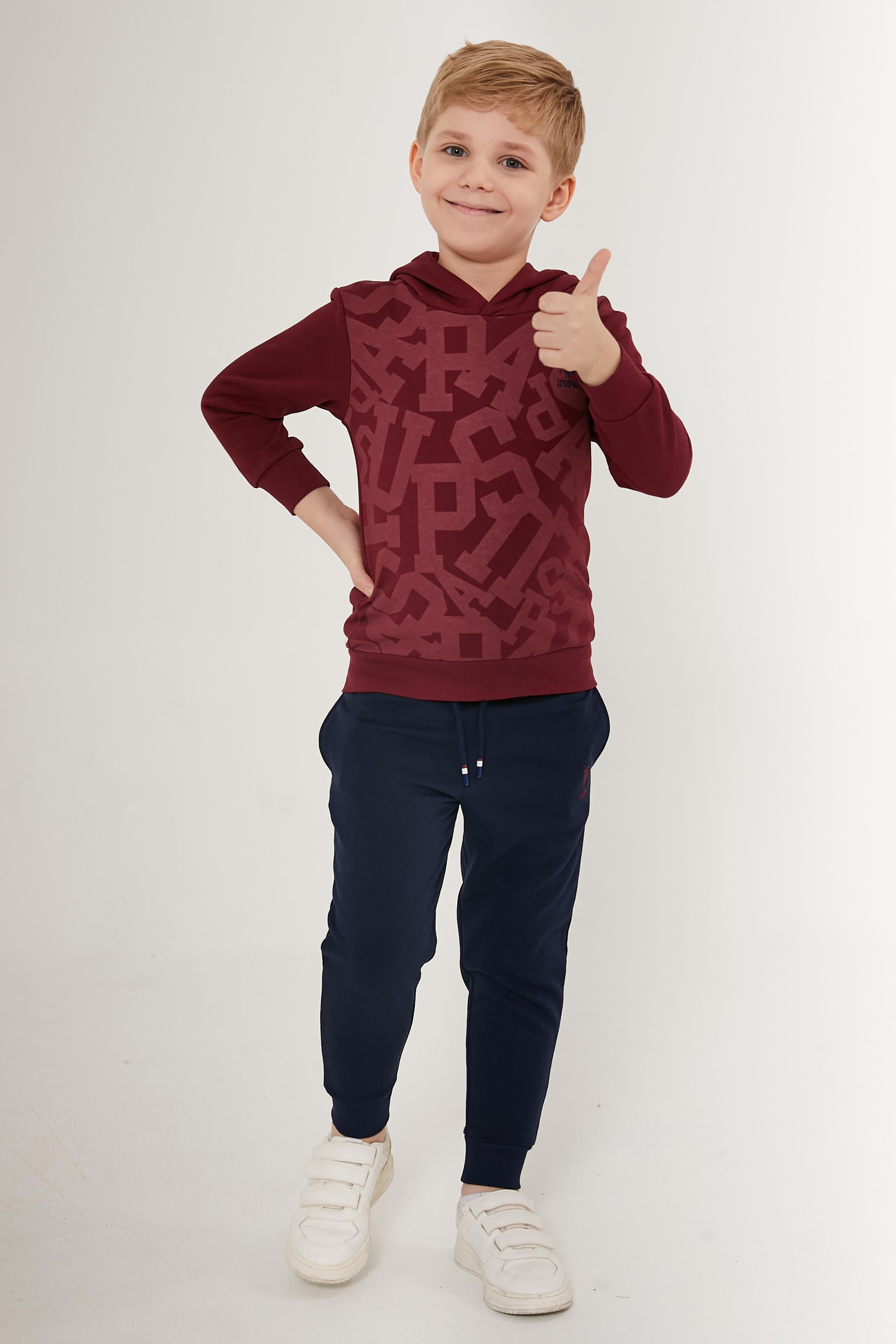 Erkek Çocuk Bordo Pijama Takımı