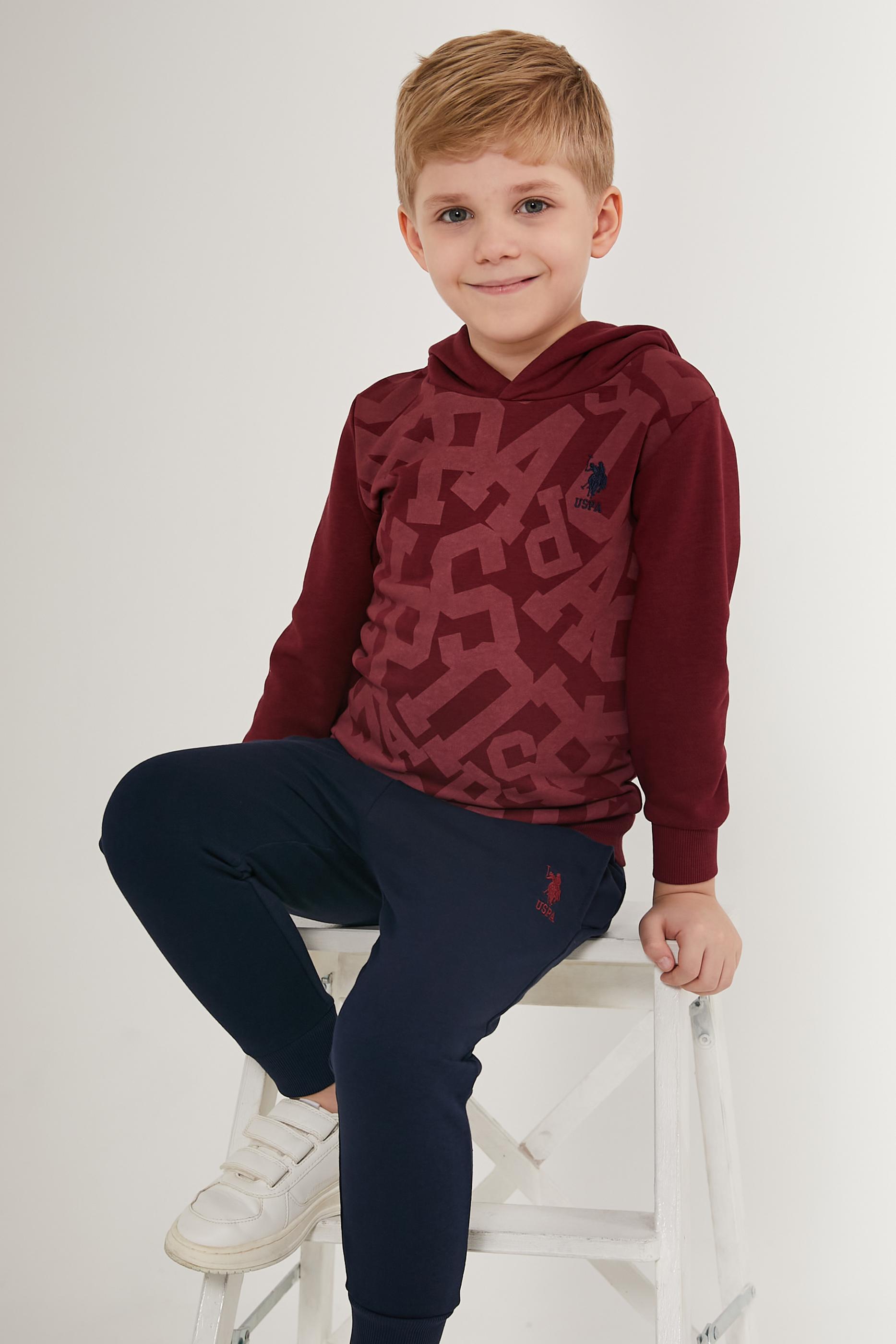 Erkek Çocuk Bordo Pijama Takımı