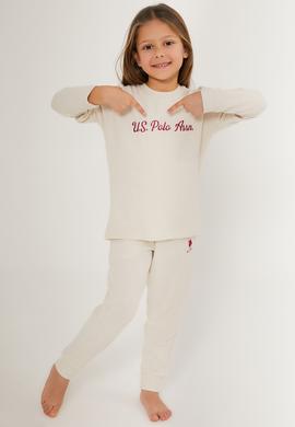 Kız Çocuk Krem Pijama Takımı - 50285867005
