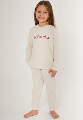 Kız Çocuk Krem Pijama Takımı - 50285867005