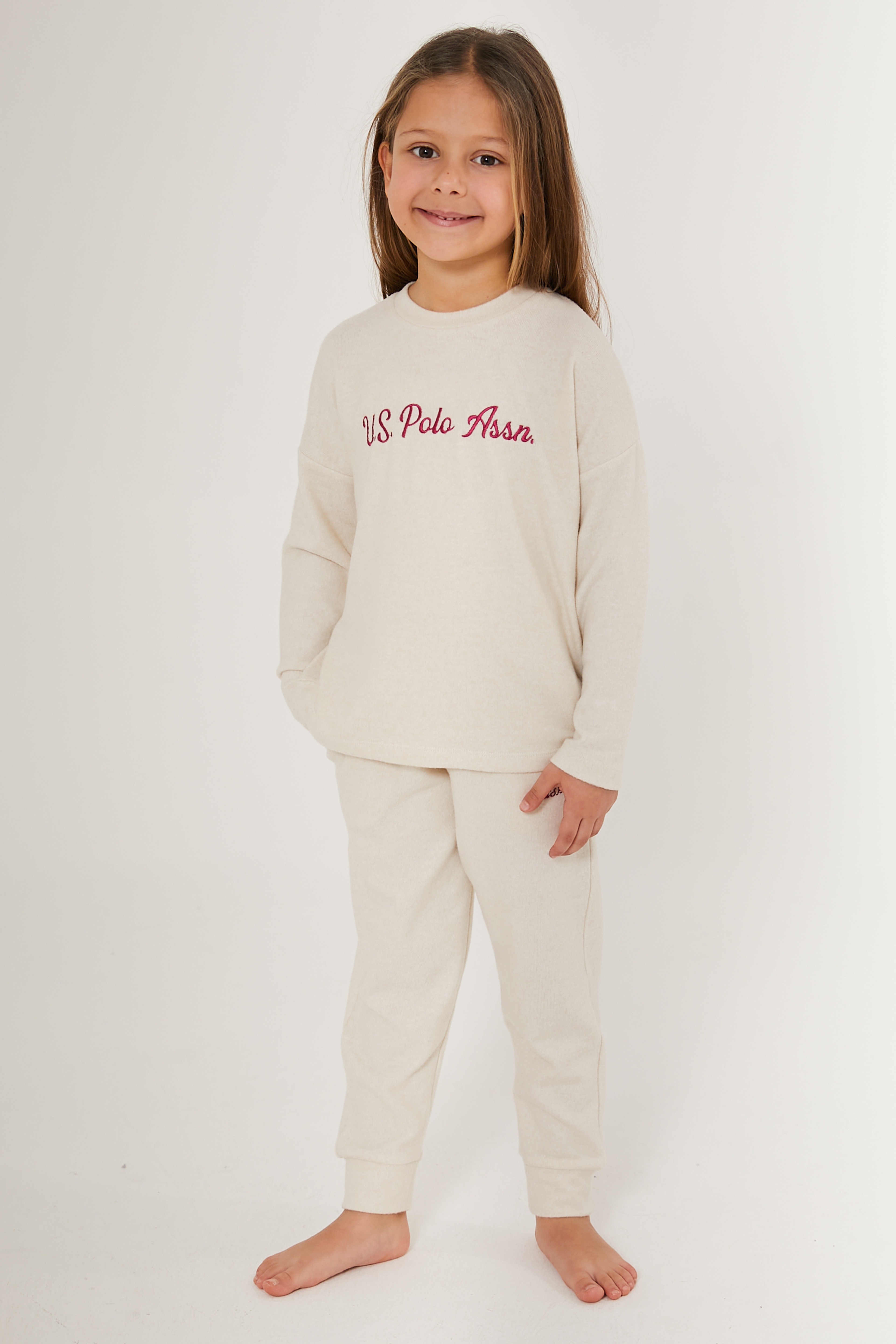 Kız Çocuk Krem Pijama Takımı - Image 3