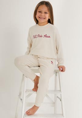 Kız Çocuk Krem Pijama Takımı - 50285867005