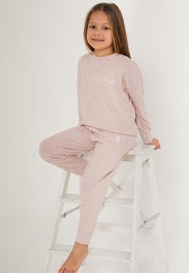 Kız Çocuk Toz Pembe Pijama Takımı - 50285867014