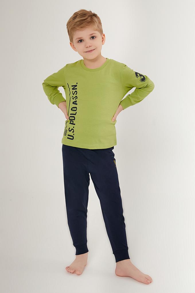 Erkek Çocuk Fıstık Yeşili Pijama Takımı