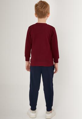 Erkek Çocuk Bordo Pijama Takımı - 50285560002