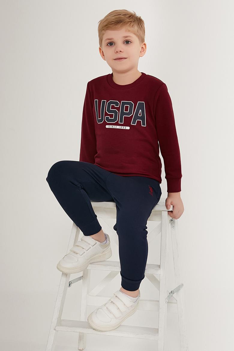 Erkek Çocuk Bordo Pijama Takımı