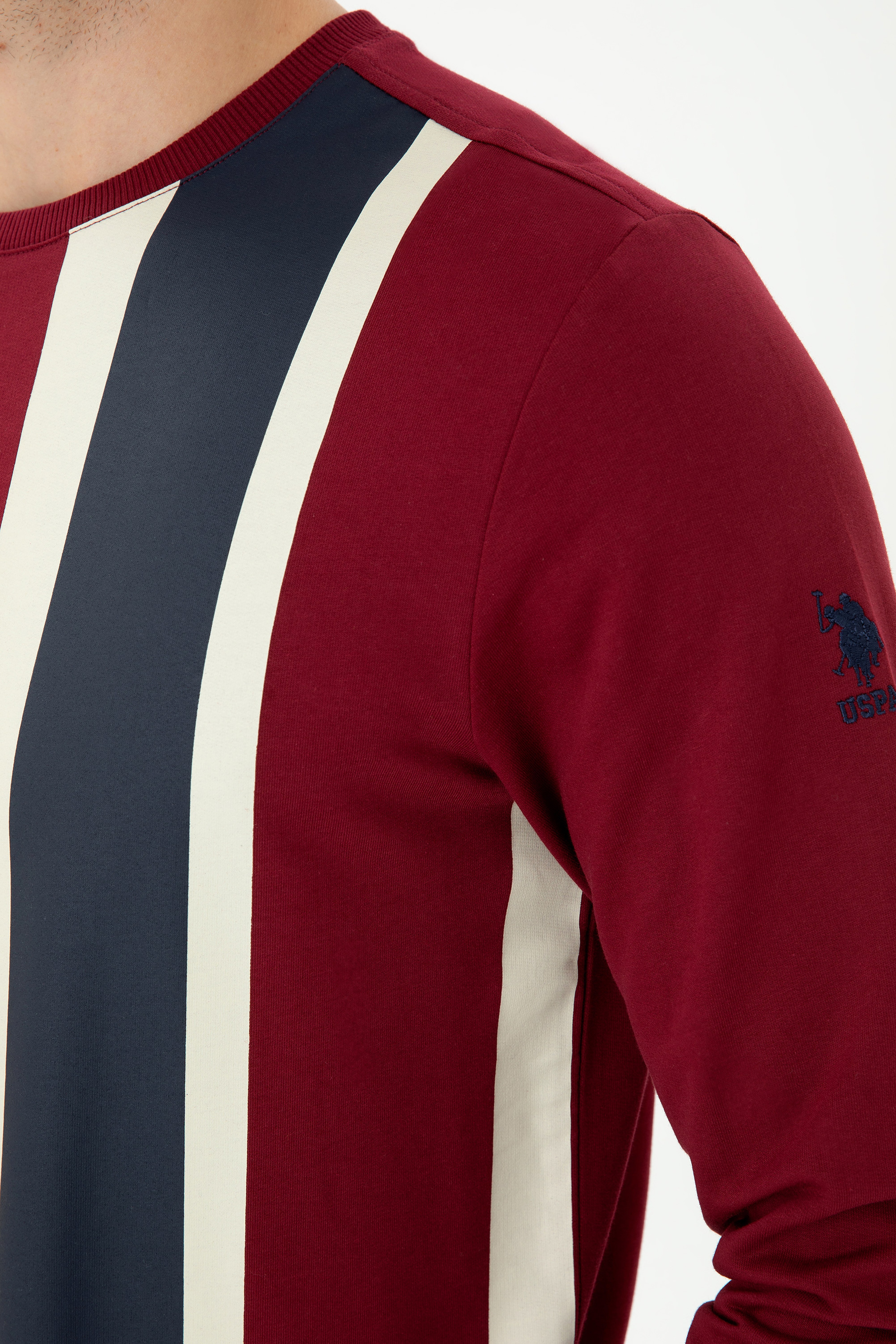 Erkek Bordo Sweatshirt - Image 7