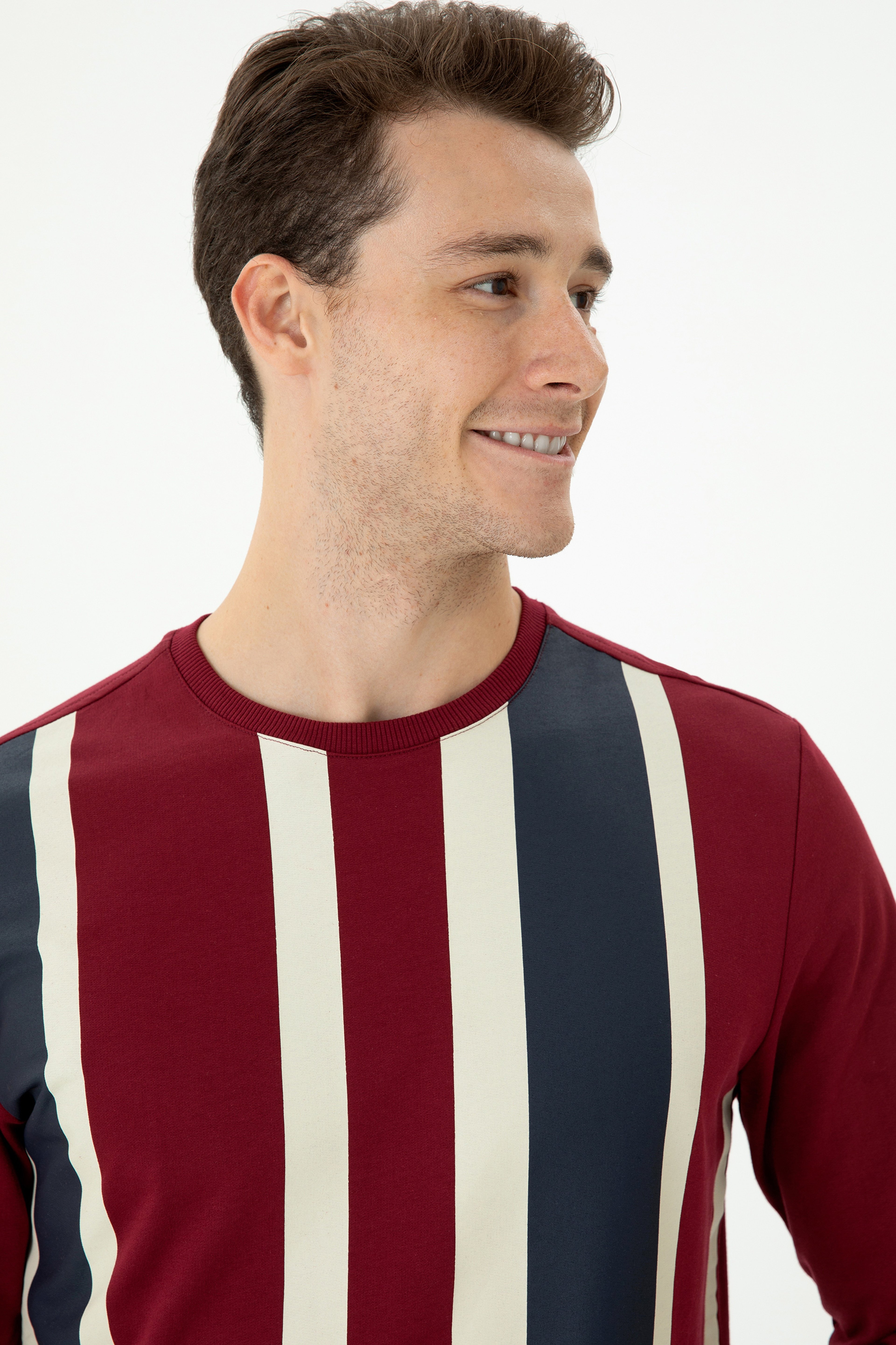 Erkek Bordo Sweatshirt - Image 2
