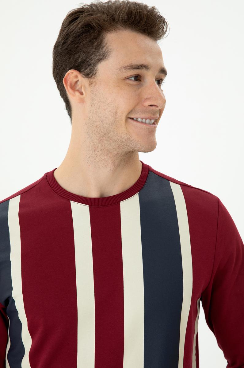Erkek Bordo Sweatshirt