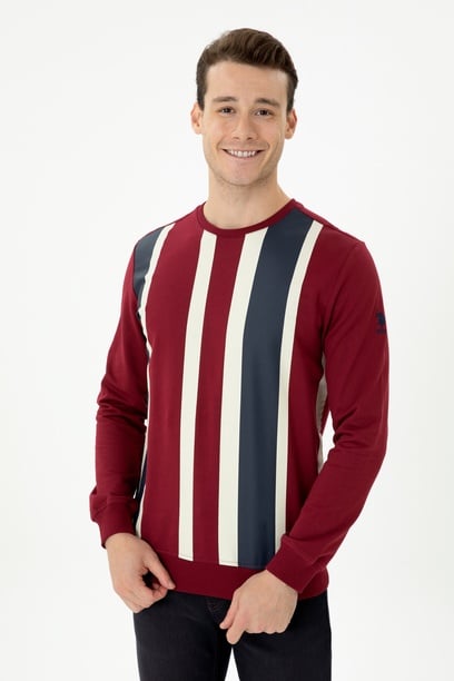 Erkek Bordo Sweatshirt