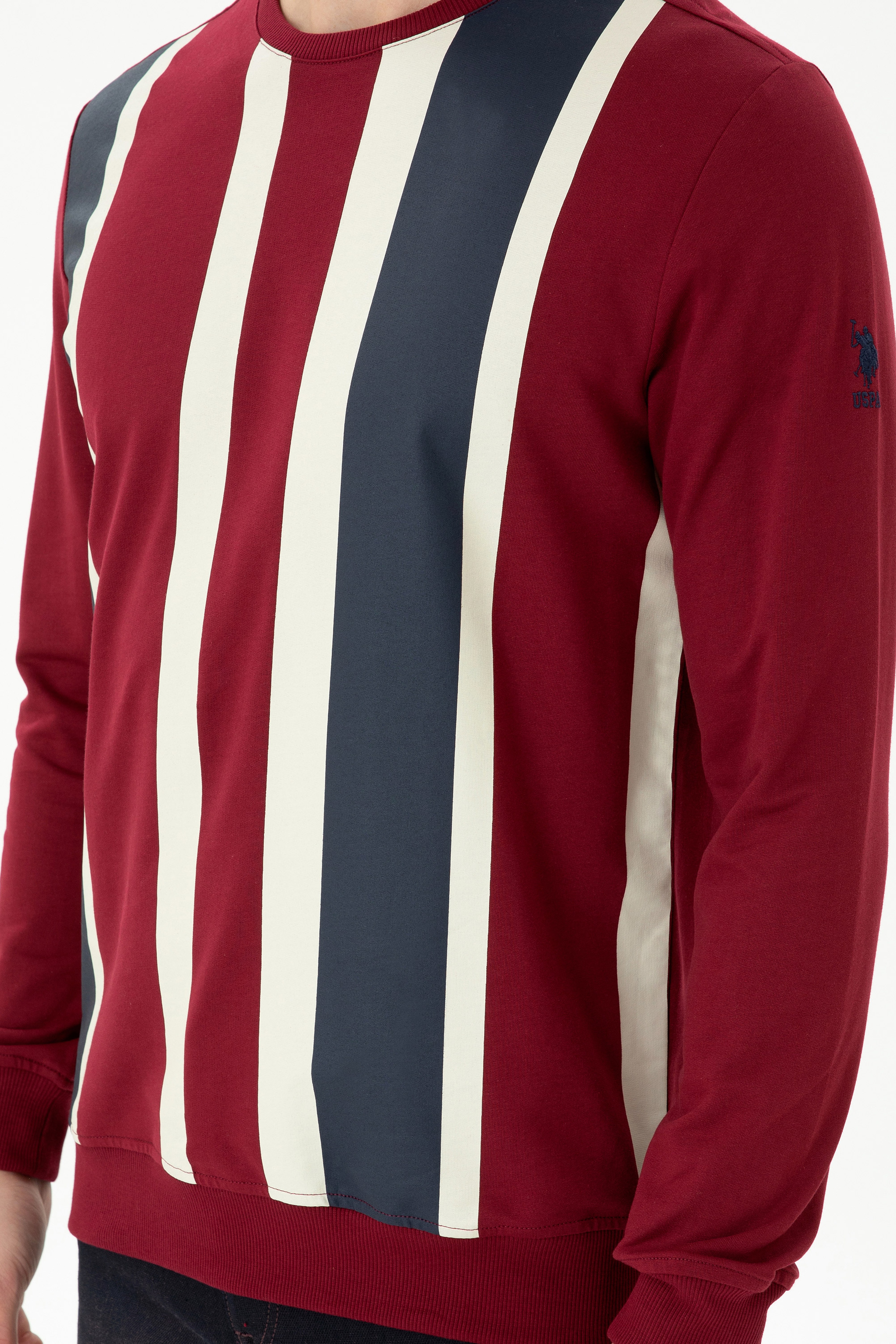 Erkek Bordo Sweatshirt - Image 6