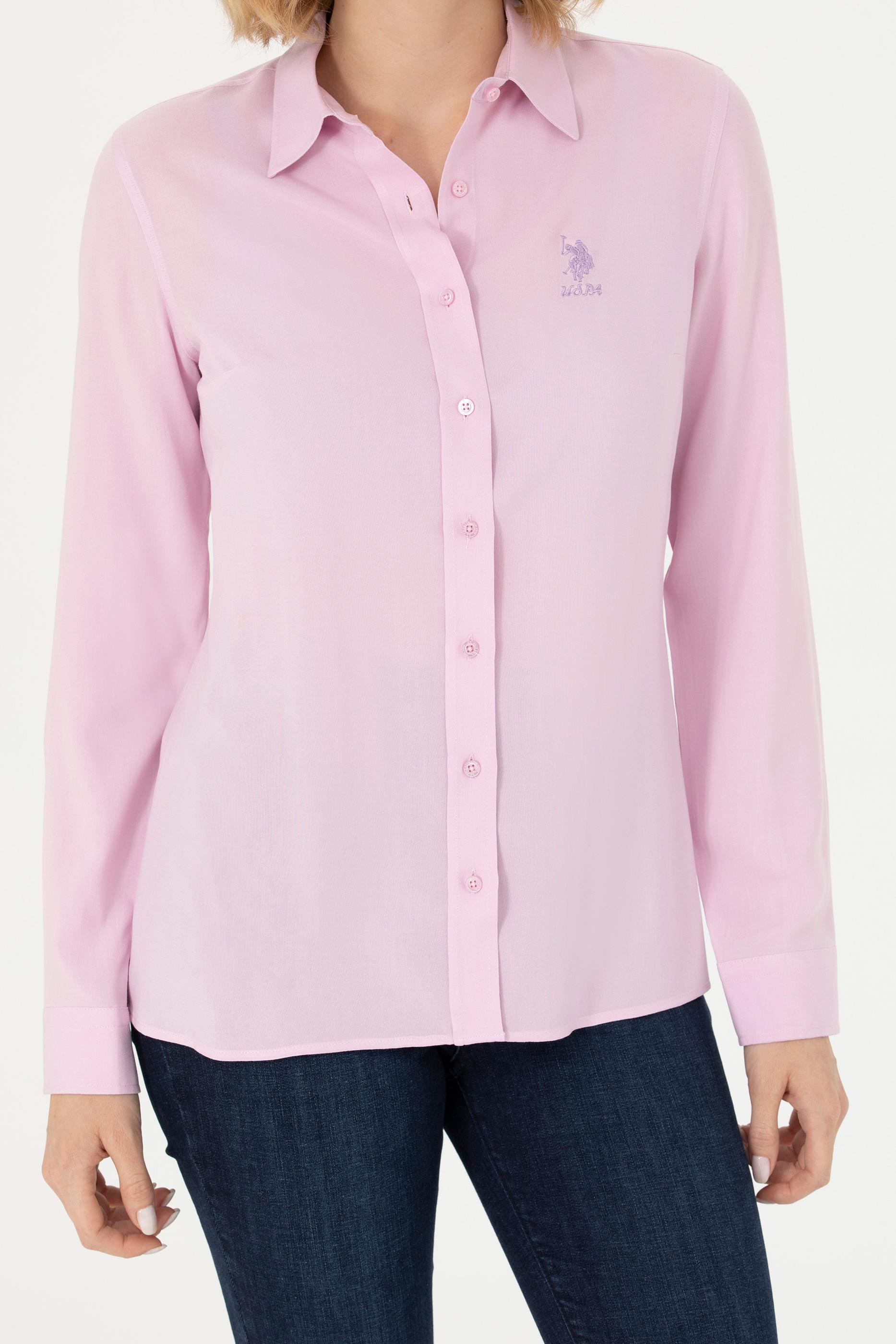 Kadın Lila Uzun Kollu Gömlek