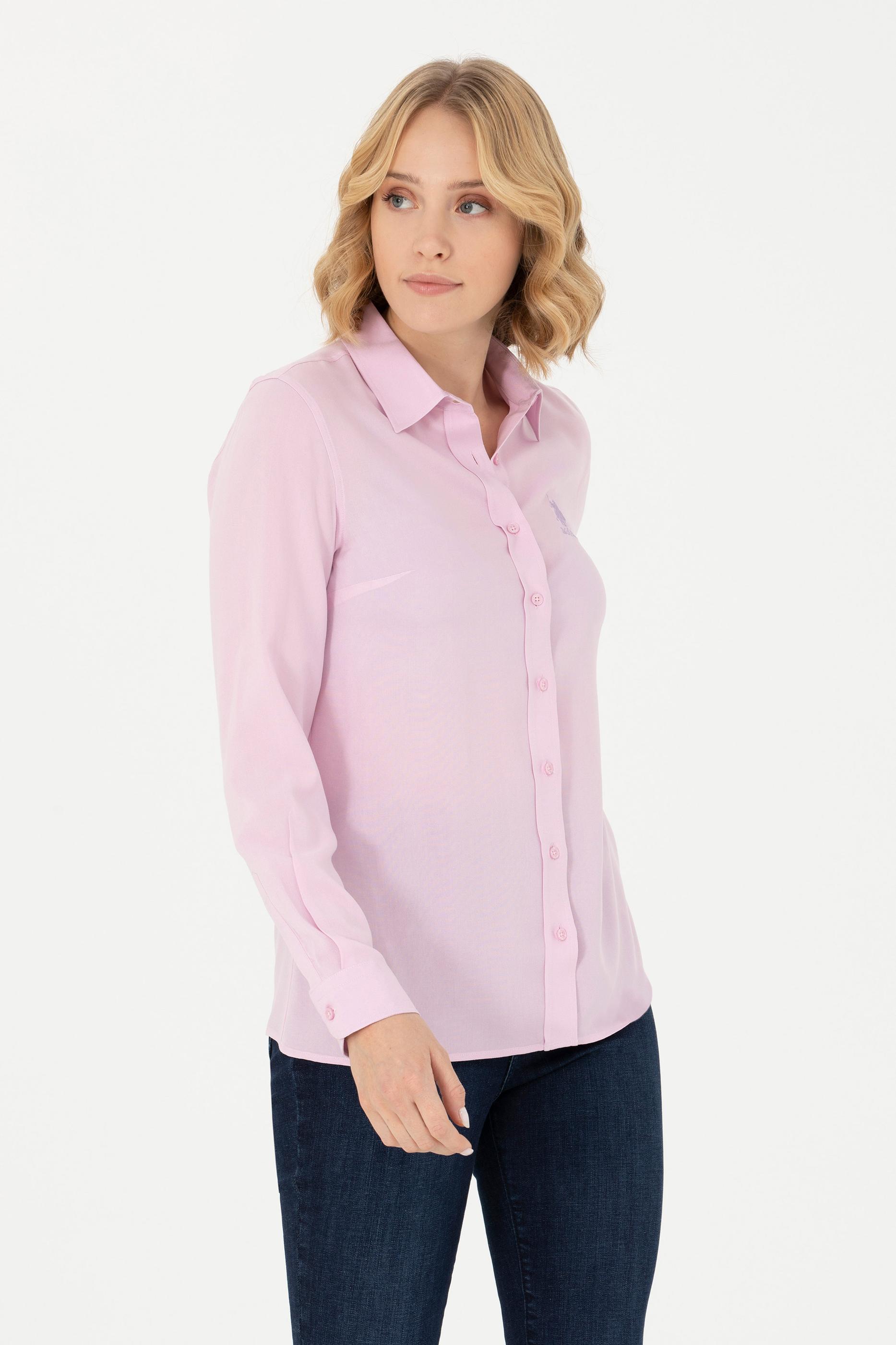 Kadın Lila Uzun Kollu Gömlek