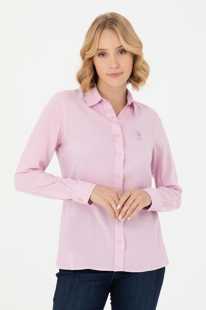 Kadın Lila Uzun Kollu Gömlek