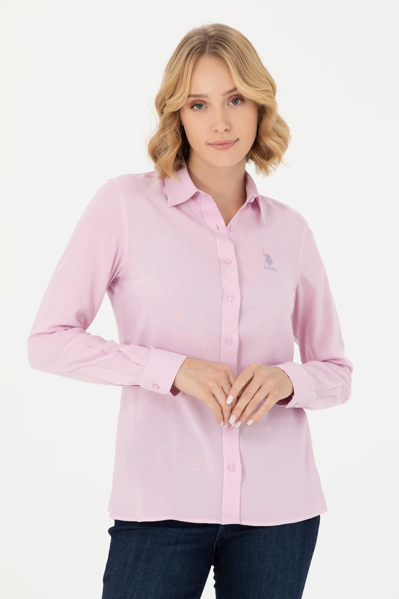 Kadın Lila Uzun Kollu Gömlek