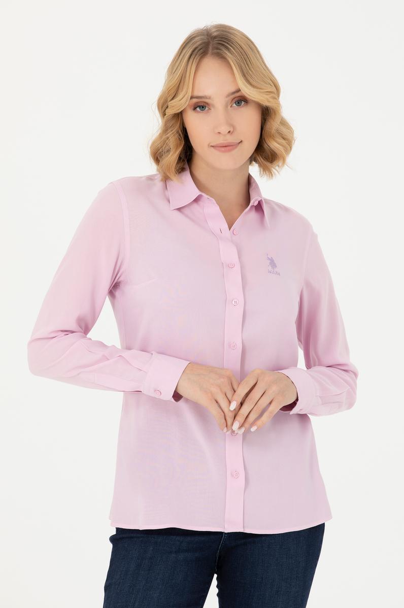 Kadın Lila Uzun Kollu Gömlek