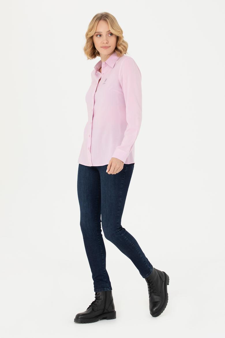 Kadın Lila Uzun Kollu Gömlek - 50277629027