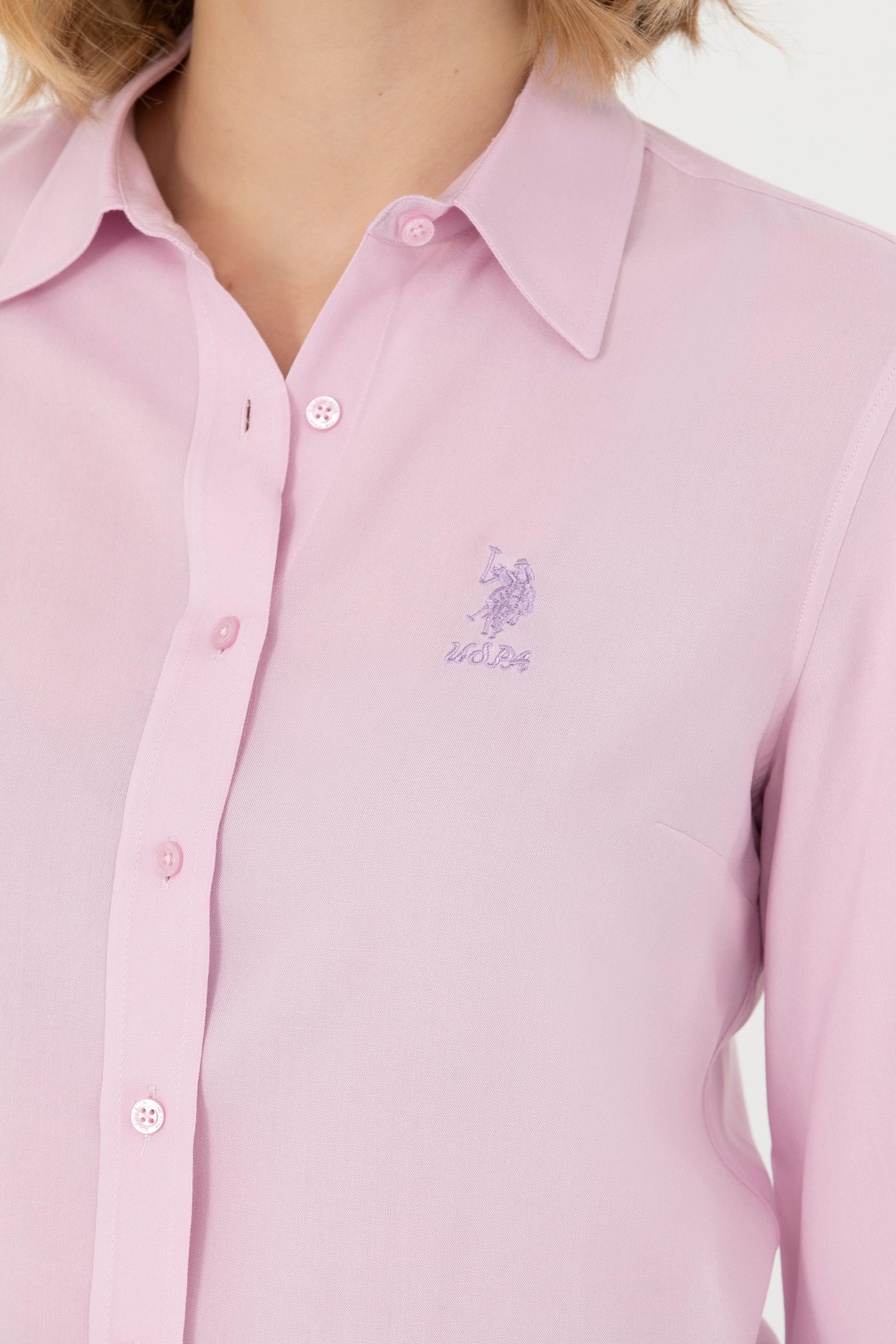 Kadın Lila Uzun Kollu Gömlek