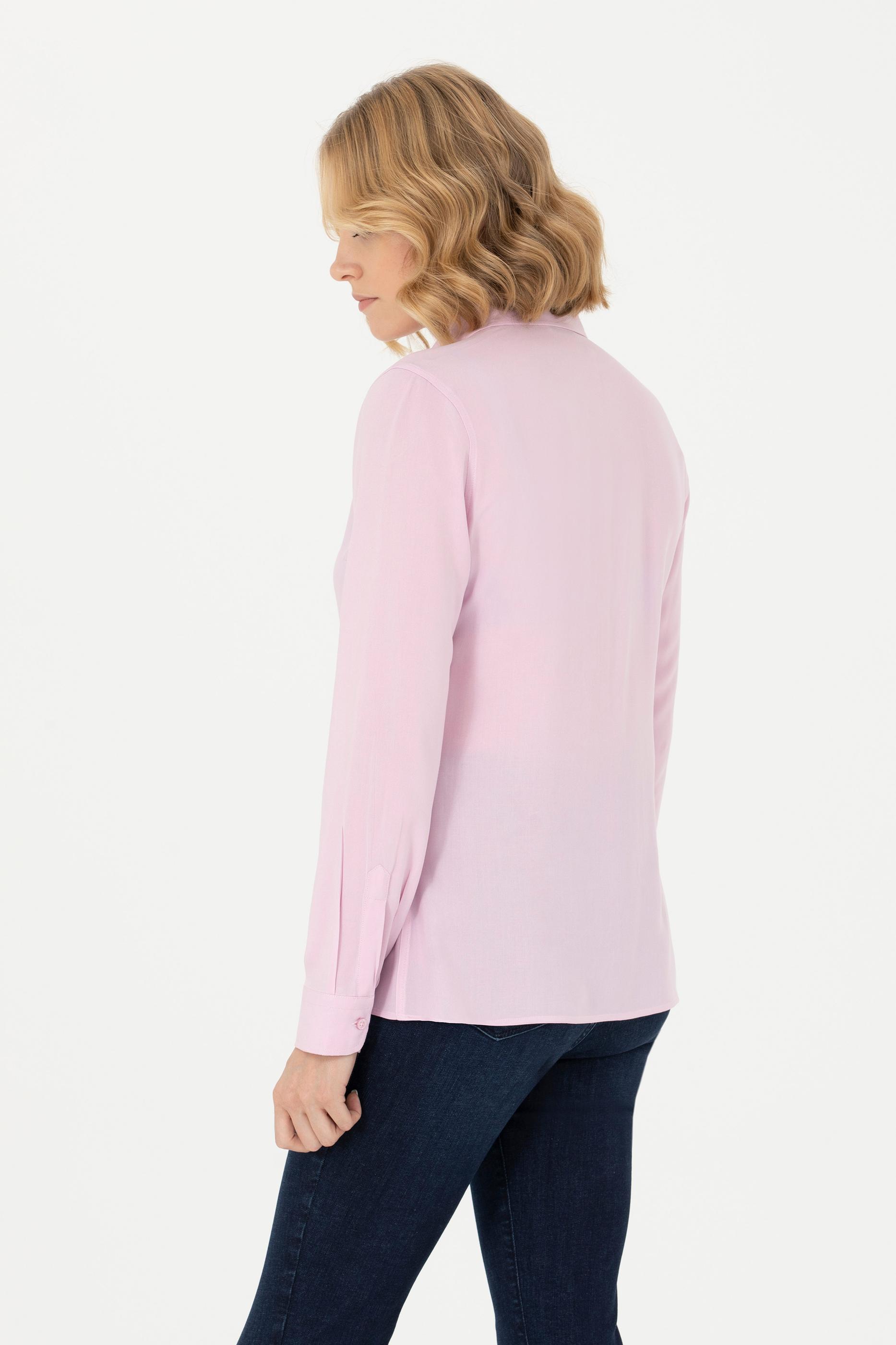 Kadın Lila Uzun Kollu Gömlek