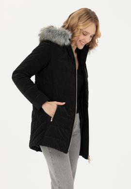 Kadın Siyah Deri Ceket - 50278989001