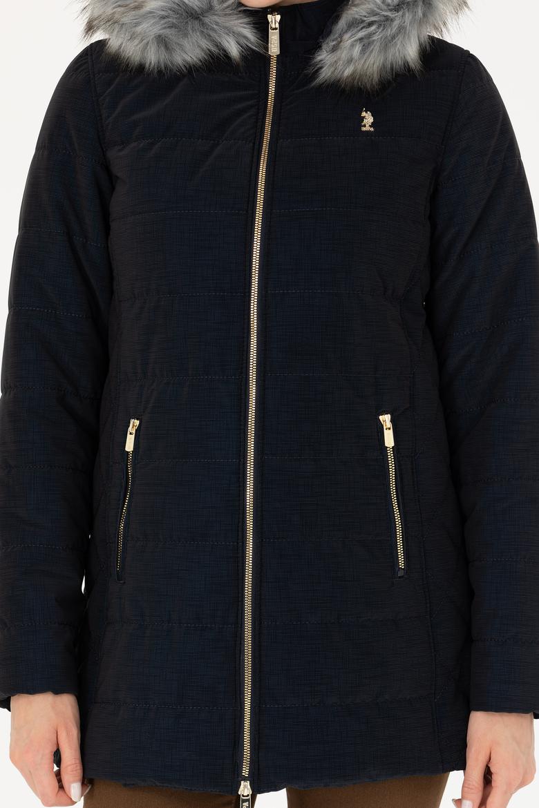 Kadın Lacivert Deri Ceket - 50278989006