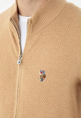 Erkek Kum Melanj Basic Triko Hırka - 50272132019