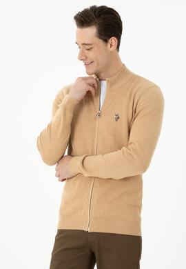 Erkek Kum Melanj Basic Triko Hırka - 50272132019