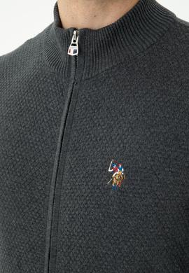 Erkek Antrasit Melanj Basic Triko Hırka - 50272132015